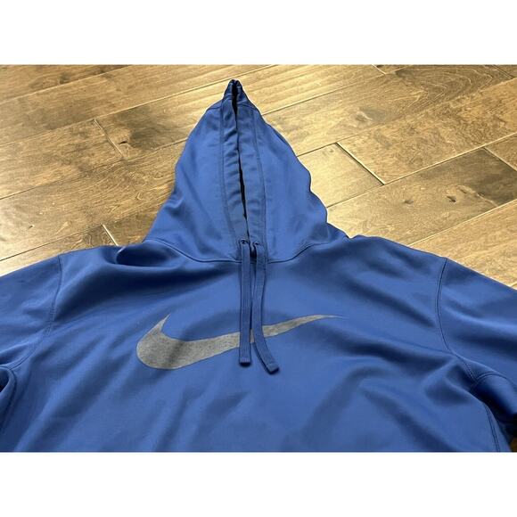 Nike Mens Blue Therma Fit Big Swoosh Pullover Pocket Hoodie Size XL 480085-463 - Picture 5 of 10